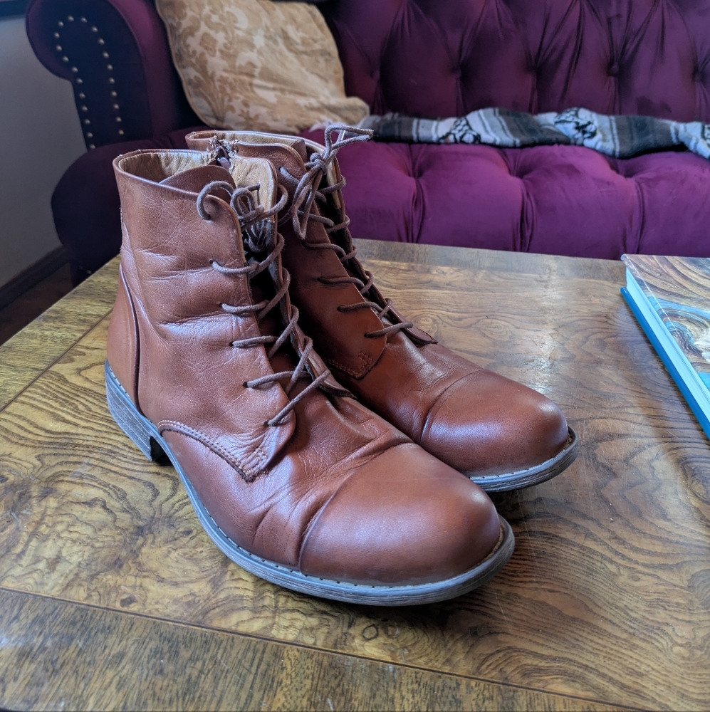 Miz Mooz Lace-Up Ankle Boots